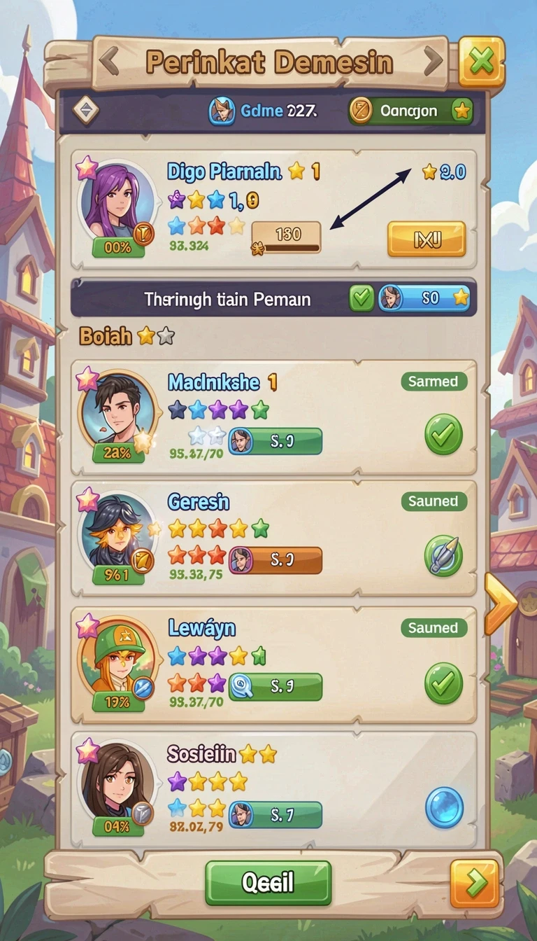 Cuplikan layar menu unduhan ompong188 untuk perangkat Android